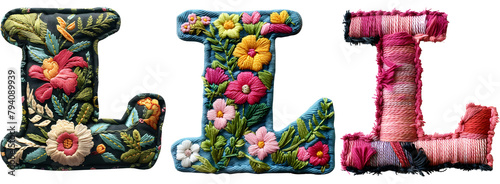 Custom Stitched Letter L Design photo