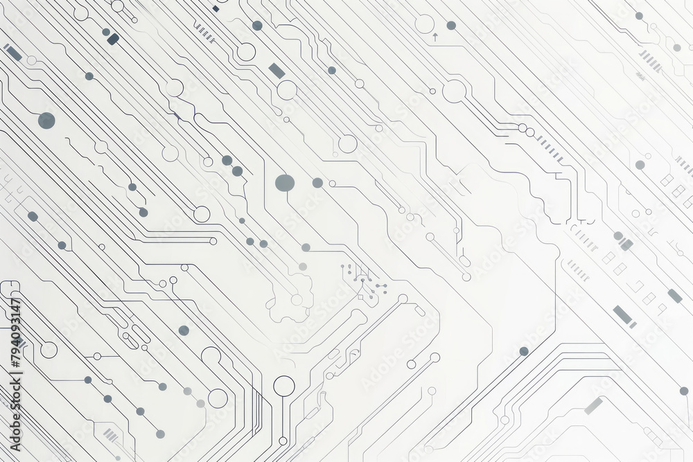 A minimalist background design featuring interconnected circuits and pathways arranged in a geometric pattern, reminiscent of electronic circuit boards or microchips. The clean lines and muted colors, A minimalist background design featuring interconnected circuits and pathways arranged in a geometric pattern, reminiscent of electronic circuit boards or microchips. The clean lines and muted colors,