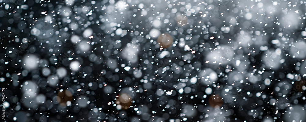White Snow Falling down with a Black Background White Snow Falling down with a Black Background