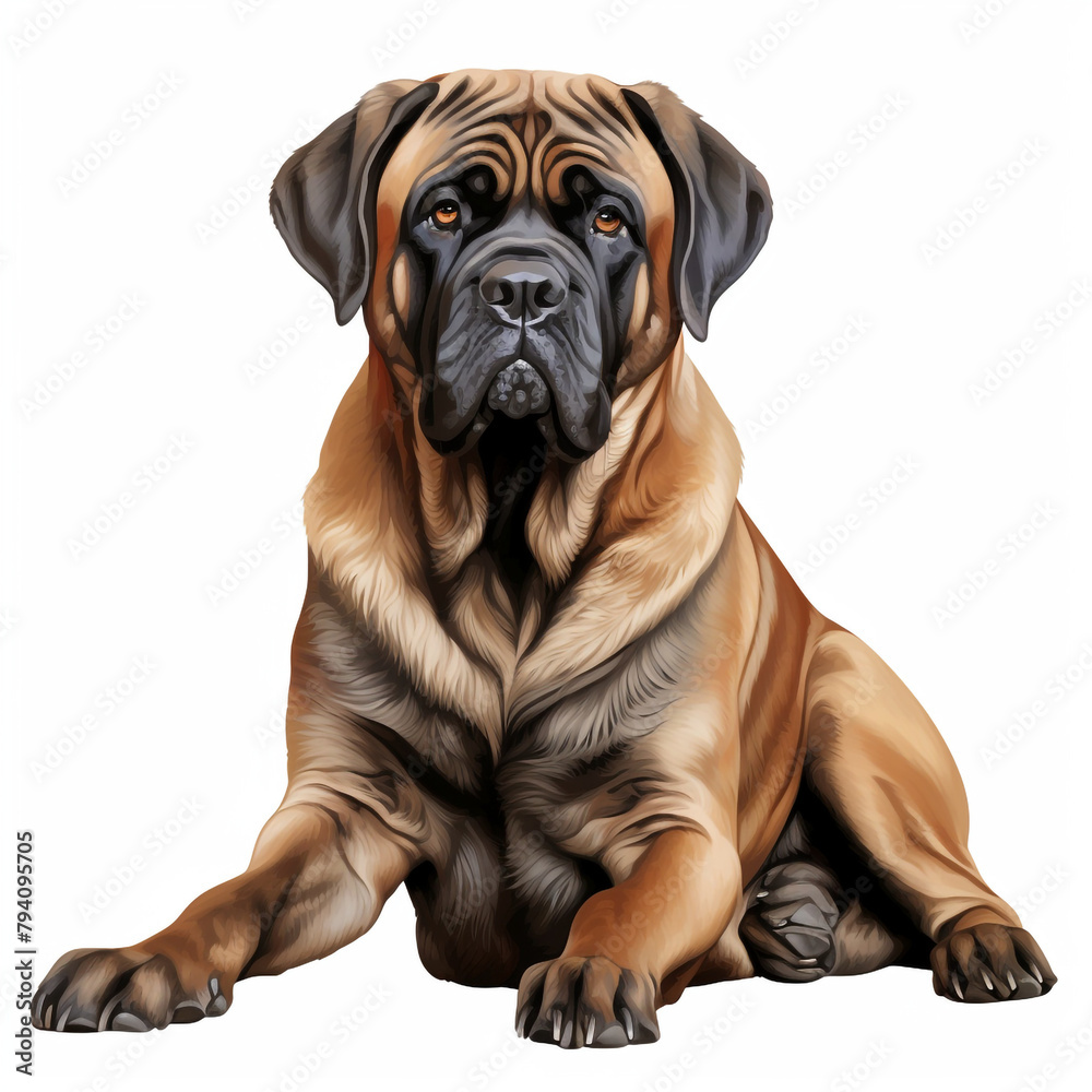 clipart english mastiff sitting сreated with Generative Ai clipart english mastiff sitting сreated with Generative Ai
