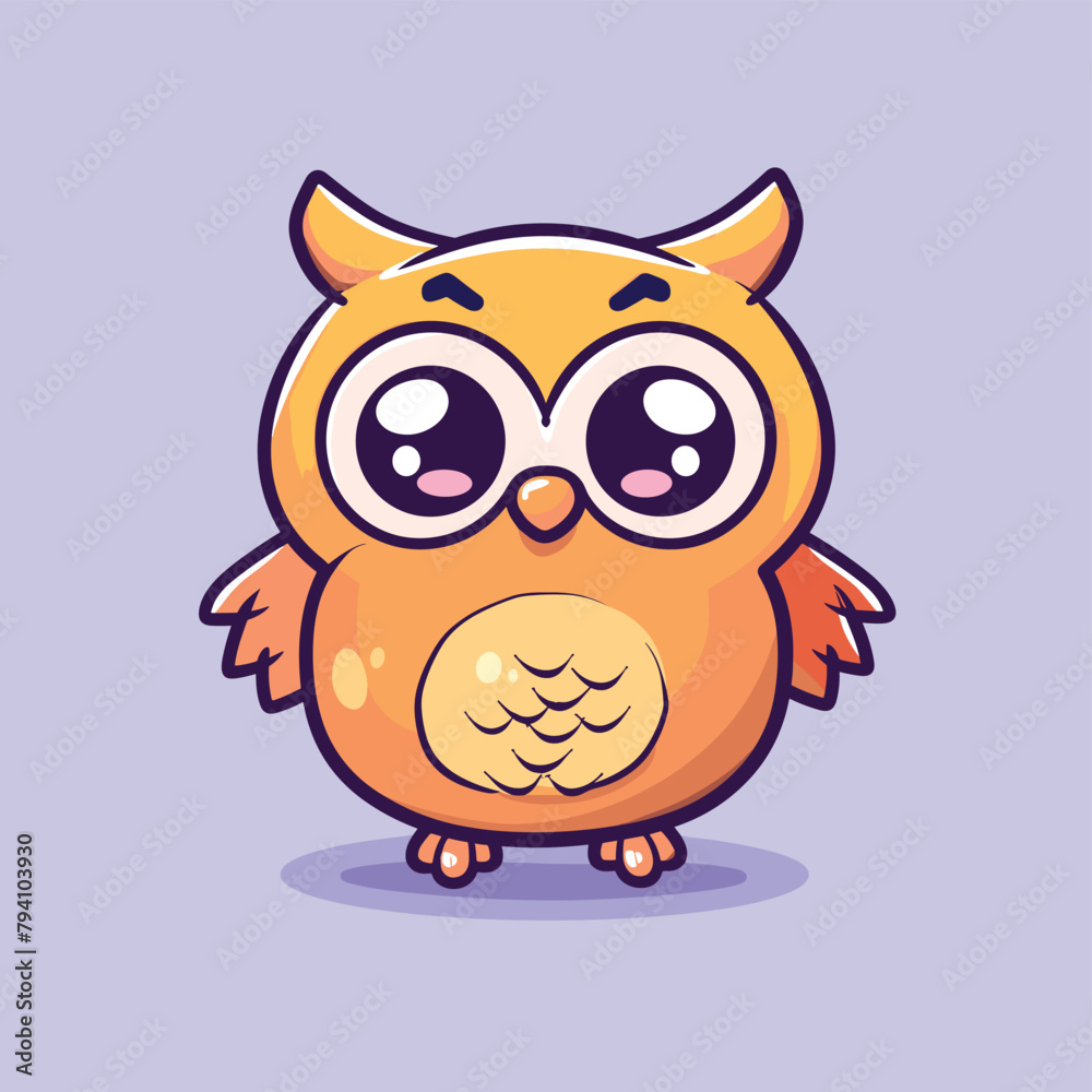 Cute owl cartoon illustration flat vector art design Cute owl cartoon illustration flat vector art design