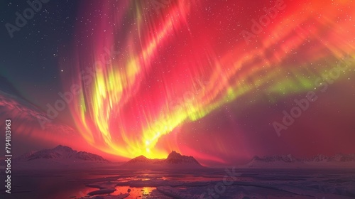 Aurora  An awe-inspiring 3D visualization of the aurora australis  featuring an array of colors including pink