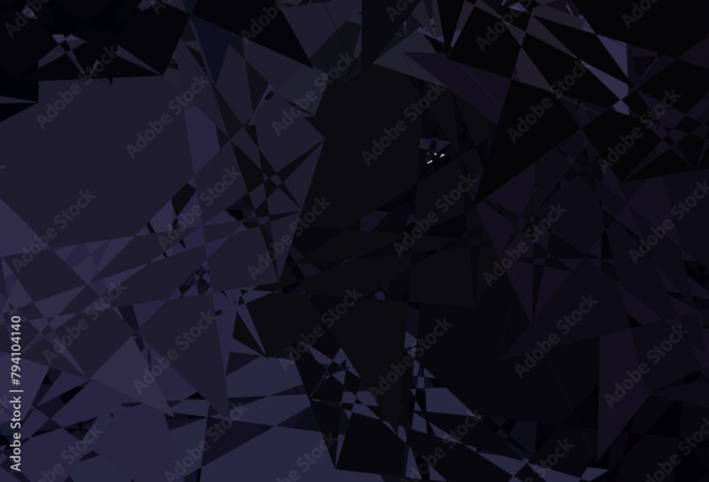 Dark Gray vector background with polygonal forms. Dark Gray vector background with polygonal forms.