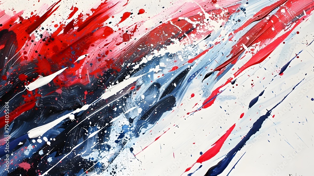 Modern Brush Strokes Interpret American Flag for a Creative Patriotic Display Modern Brush Strokes Interpret American Flag for a Creative Patriotic Display