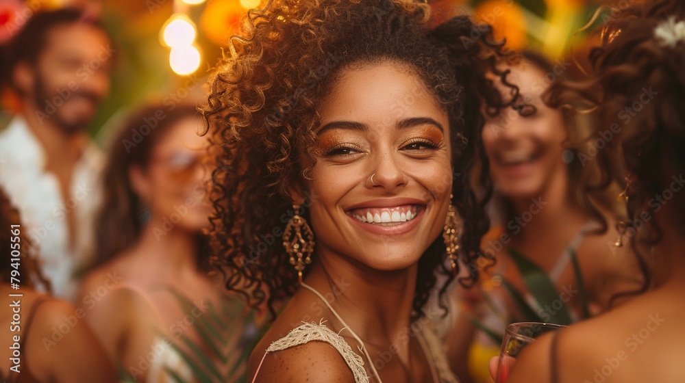 A joyful BIPOC and LGBTQ+ wedding celebration with the happy couple surrounded by friends and family of all ages and backgrounds A joyful BIPOC and LGBTQ+ wedding celebration with the happy couple surrounded by friends and family of all ages and backgrounds