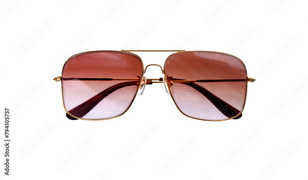 Gold-plated sunglasses on white. Gold-plated sunglasses on white.