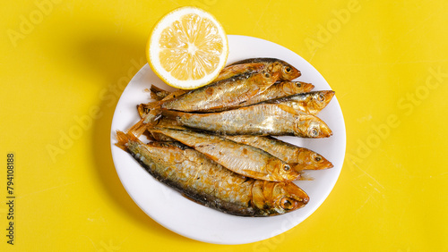 Smoked dried fish snack for beer