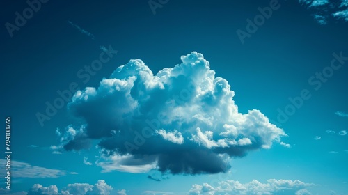 b'A large white cloud in the blue sky' © Adobe Contributor
