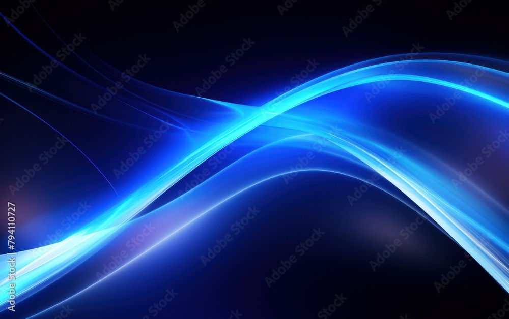 Naklejka premium Elegant Blue Abstract Waves