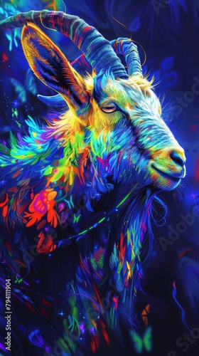 Cool goat character background HD for wallpaper © Leli