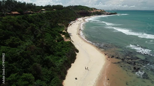 Aerial view of Love Beach (Praia do Amor), Praia da Pipa - Tibau do Sul, Rio Grande do Norte, Brazil photo