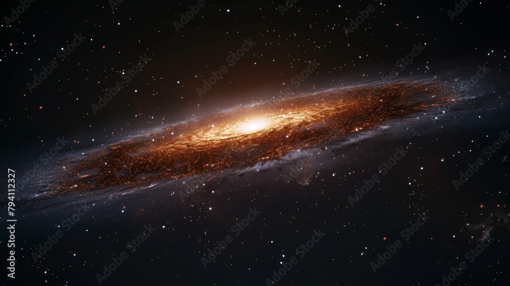 Fototapeta premium Galaxy: A 3D visualization of the Sombrero Galaxy