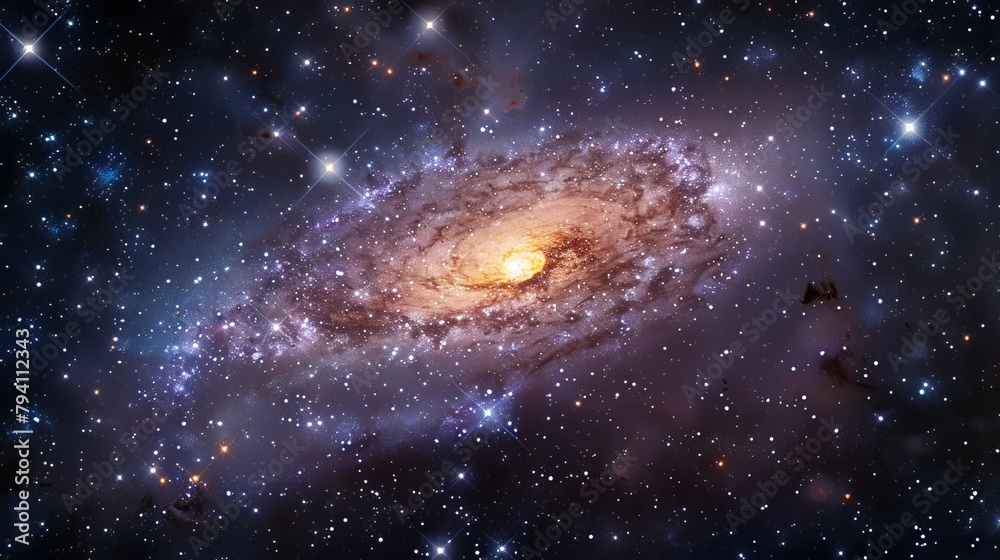 Naklejka premium Galaxy: A 3D visualization of the Triangulum Galaxy