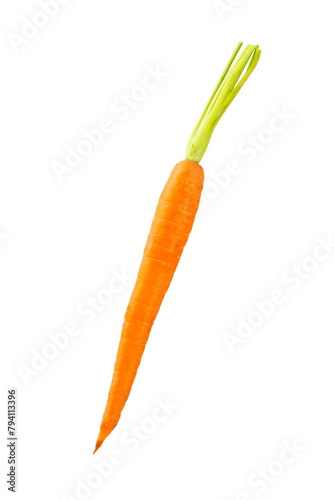 Carrot isolated on white background. Fresh and sweet organic carrots on a white background. Carrot slices. Vegan.