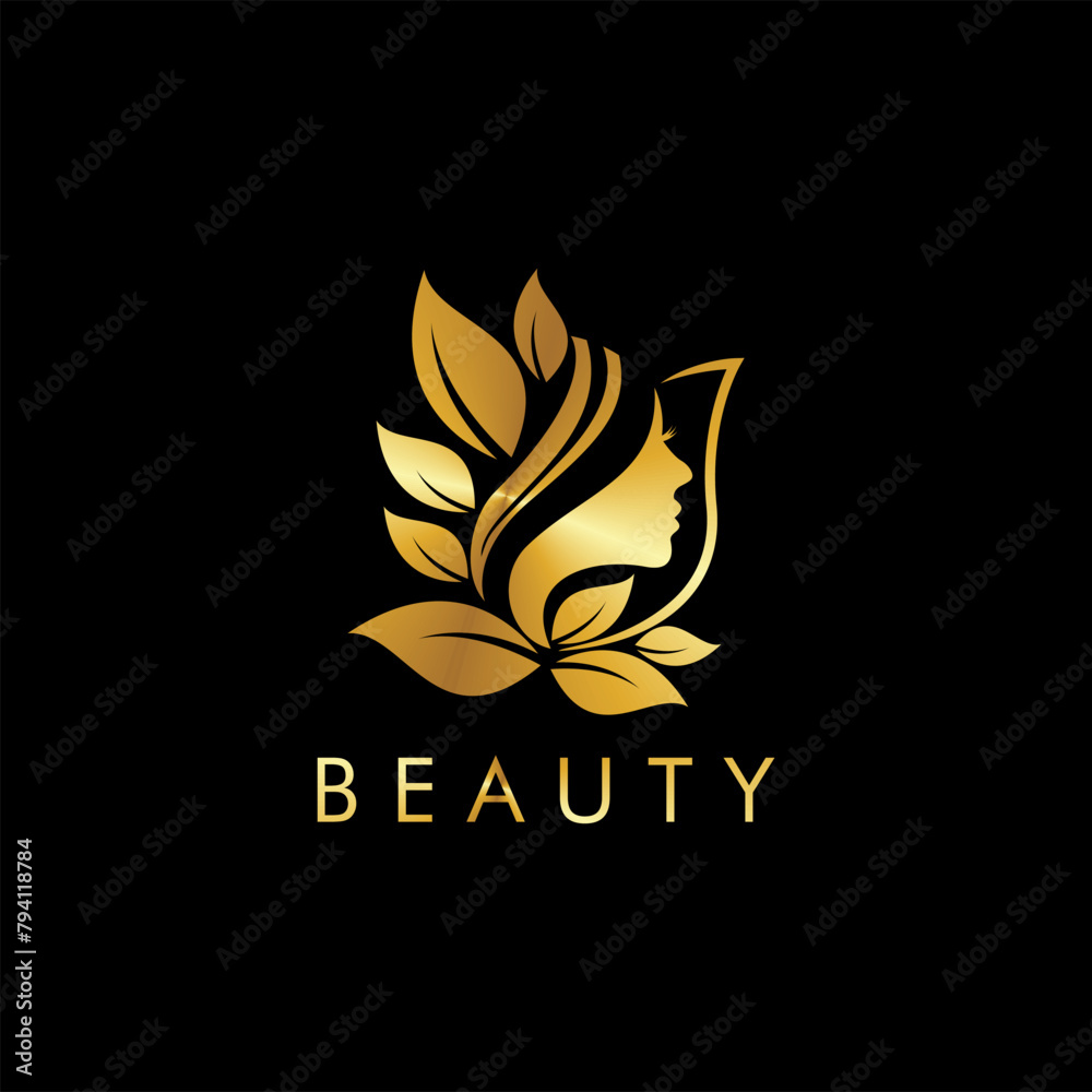 beauty salon logo woman silhouette side view vector illustration beauty salon logo woman silhouette side view vector illustration