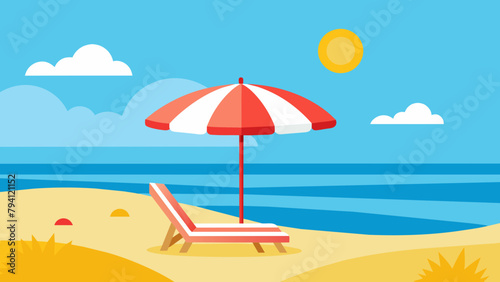 summer beach with umbrella