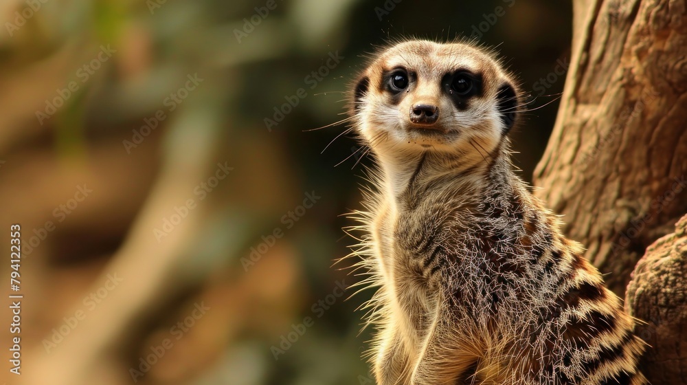 Amusing snapshot of a meerkat on sentry duty, caught with a surprised expression, perhaps spotting a bug intruder. Amusing snapshot of a meerkat on sentry duty, caught with a surprised expression, perhaps spotting a bug intruder.
