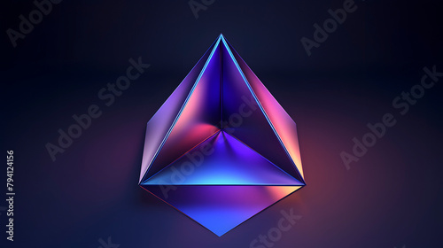 Digital technology 3d model vector gradient blue and purple abstract graphic poster web page PPT background