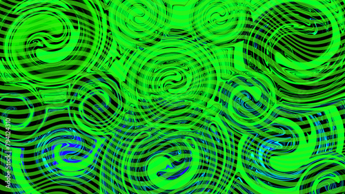 Swirl green color wave background. Neon light texture. Digital backdrop. Abstract wall. Cover design. Galaxy trippy space. Tech pattern. Sustainable. Wavy line. New innovation technology concept.