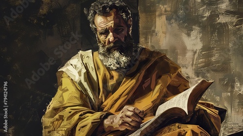 apostle paul zealous preacher and author of new testament epistles early christianity historical illustration photo