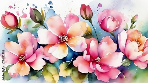 pink flowers wallpaper, thumbnail, image