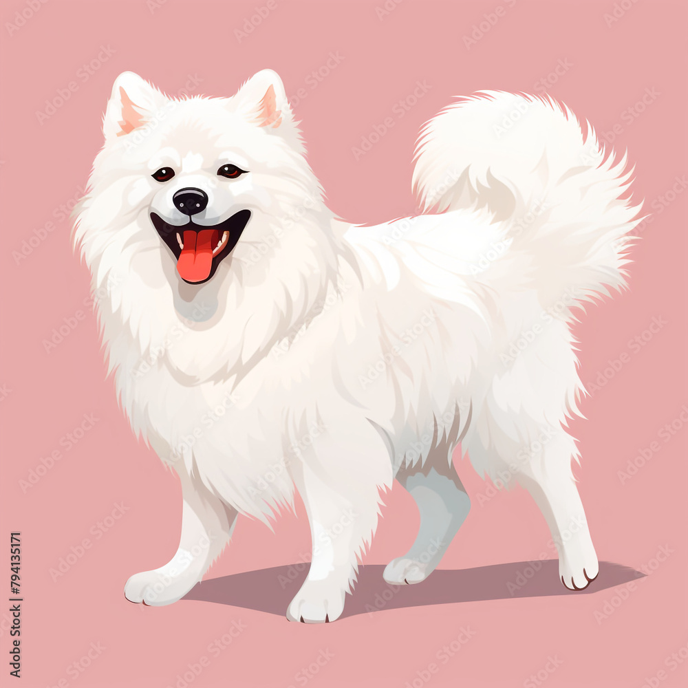 clipart japanese spitz сreated with Generative Ai