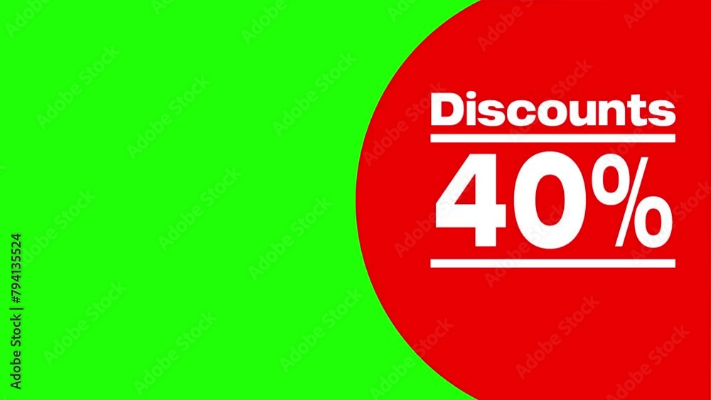 40% discount (chromakey, 4k) 40% discount (chromakey, 4k)