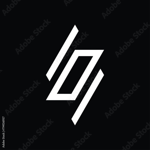 kite vector monogram design forming the letter "o"