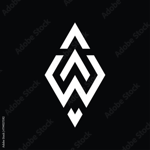 abstract monogram logo vector design