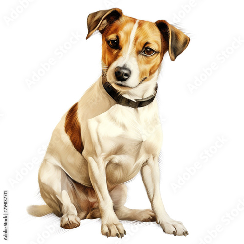 clipart jack russel terrier sitting сreated with Generative Ai