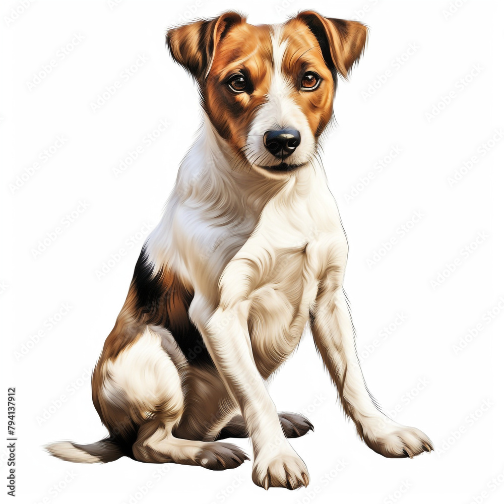 clipart jack russel terrier sitting сreated with Generative Ai clipart jack russel terrier sitting сreated with Generative Ai
