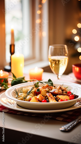 Winter holiday meal for dinner celebration menu, main course festive dish for Christmas, family event, New Year and holidays, English country food recipe