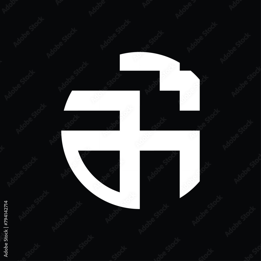 circular monogram logo design that forms the letters 