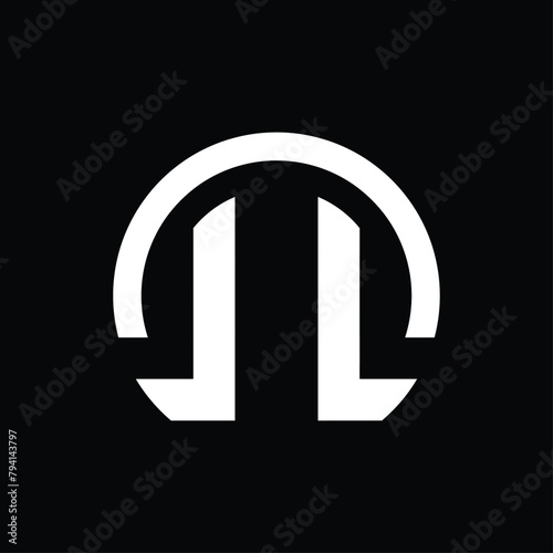 circle logo monogram forming the letters 