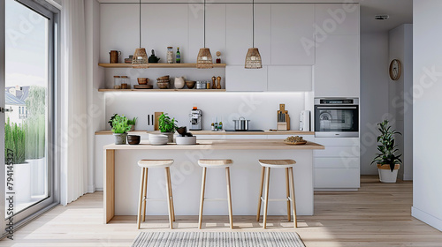 Light and Airy. Scandinavian kitchen design.