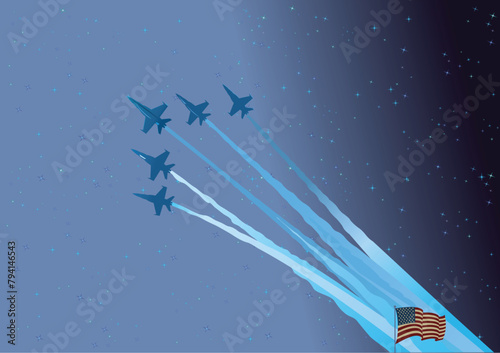 Eagle fighter jet plane taking off during exercise