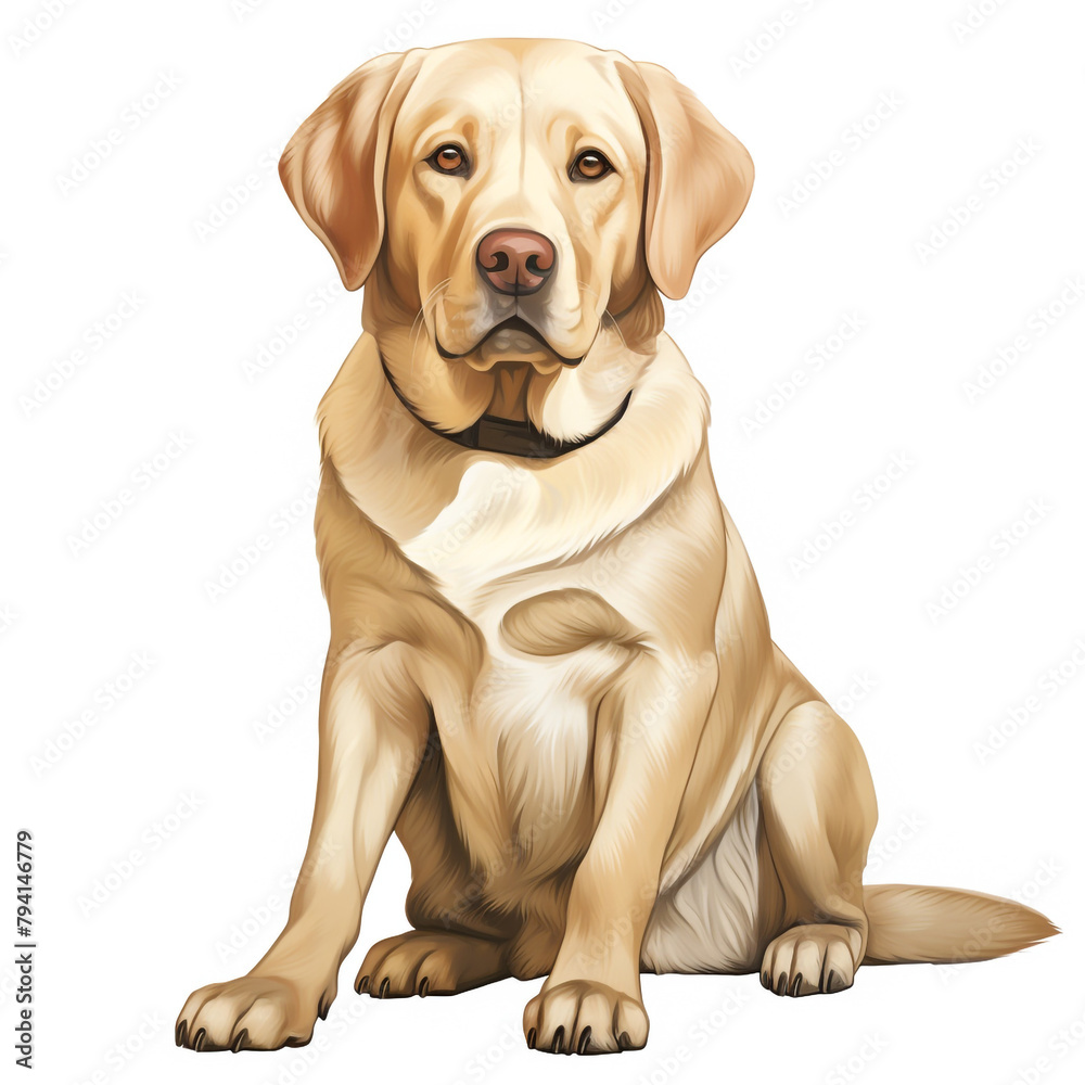 clipart labrador retriever sitting сreated with Generative Ai clipart labrador retriever sitting сreated with Generative Ai
