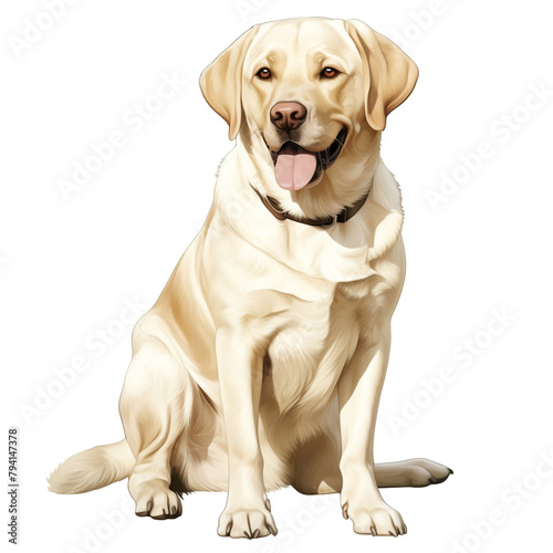 clipart labrador retriever sitting сreated with Generative Ai