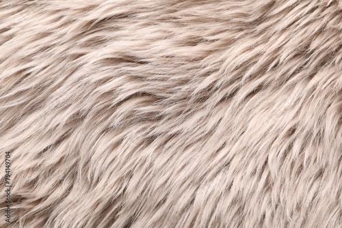 Slika na platnu Texture of faux fur as background, closeup