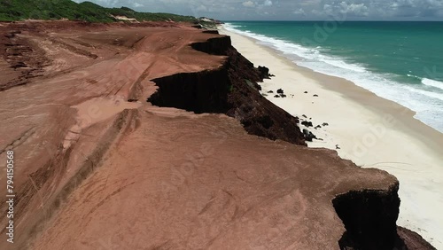 Aerial view of Minas Beach, Praia da Pipa - Tibau do Sul, Rio Grande do Norte, Brazil photo