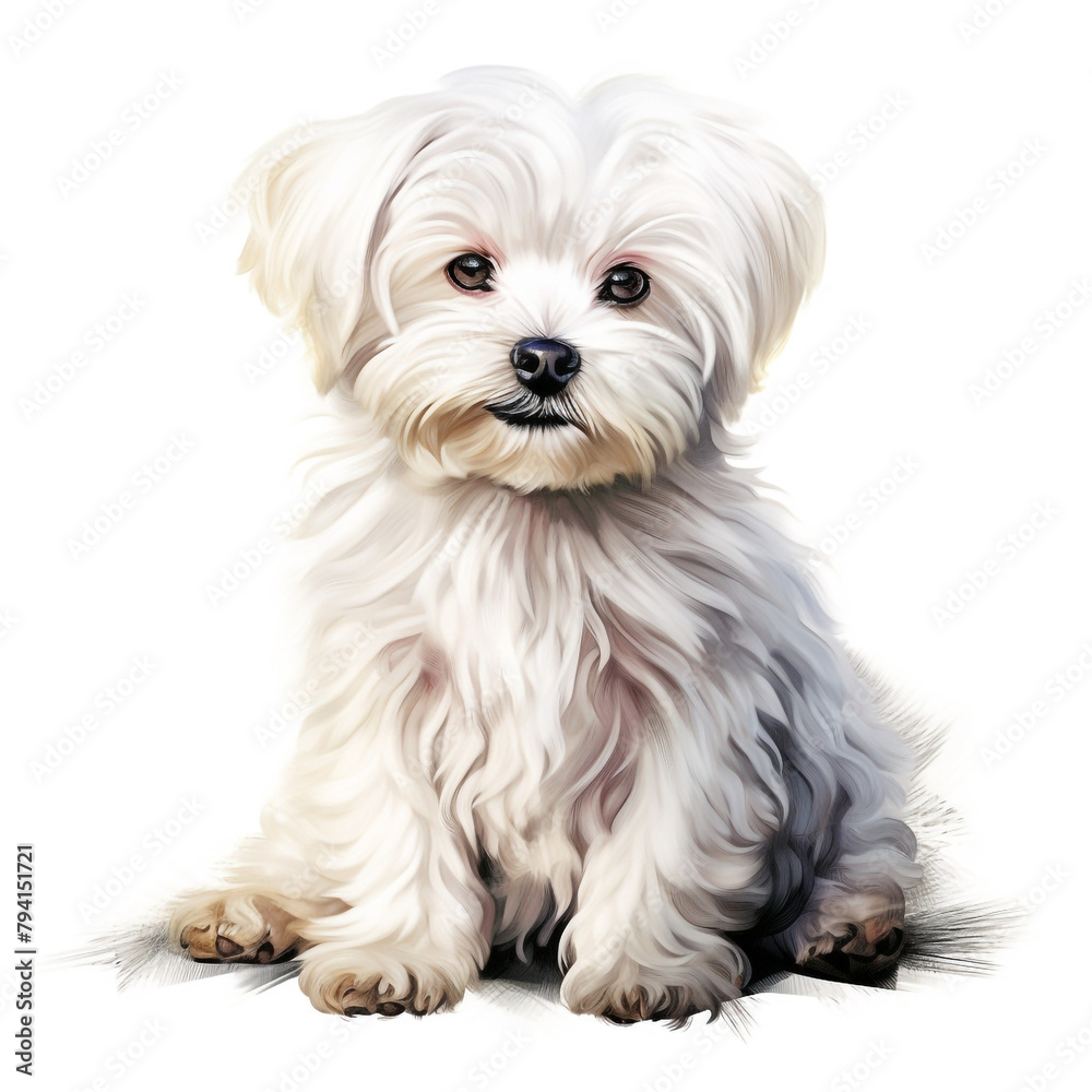 clipart maltese sitting сreated with Generative Ai clipart maltese sitting сreated with Generative Ai