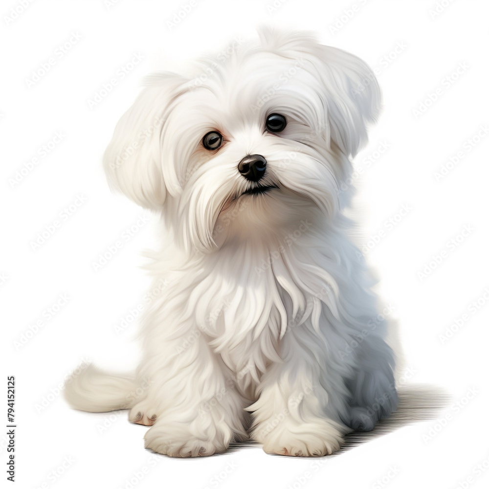 clipart maltese sitting сreated with Generative Ai clipart maltese sitting сreated with Generative Ai