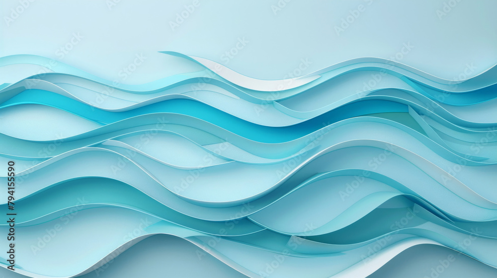 Calm summer sea evoked by soothing blue wave abstract design