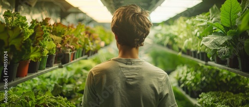 a teenager with a green thumb who uses indoor vertical farming to feed their community and inspire hope for a brighter future