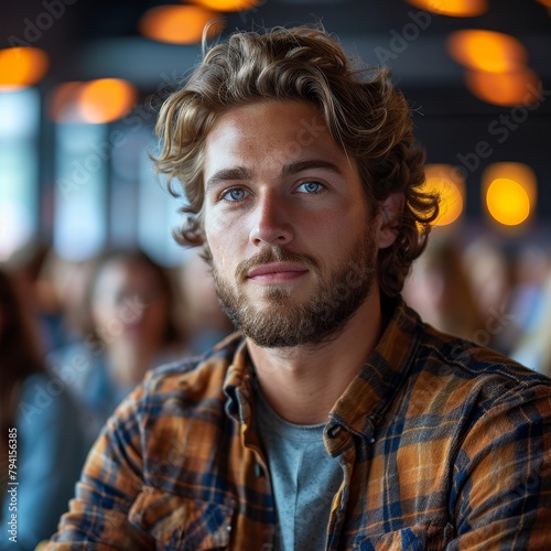 a man with blue eyes and beards