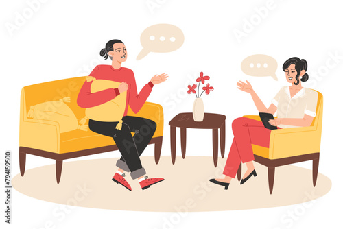 Men's health month, a psychotherapy session