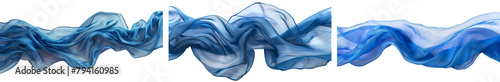 Abstract blue wavy silk or satin texture