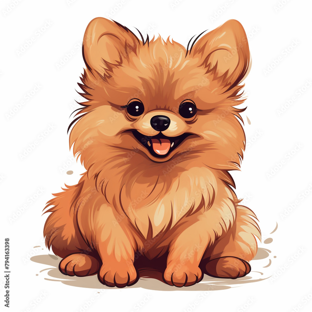 clipart pomeranian sitting сreated with Generative Ai clipart pomeranian sitting сreated with Generative Ai