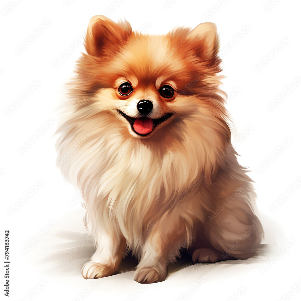 clipart pomeranian sitting сreated with Generative Ai clipart pomeranian sitting сreated with Generative Ai