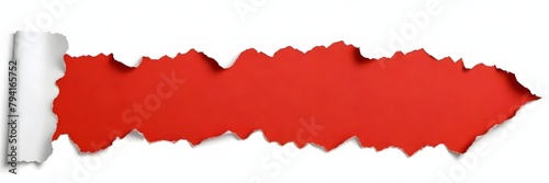 Red paper with torn edges